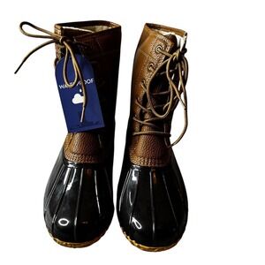 JBU by Jambu Maplewood Waterproof Duck Boots Chocolate Brown‎ Womens 8.5M